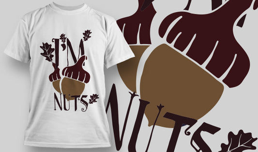 I'm Nuts Acorn T-shirt (Black)