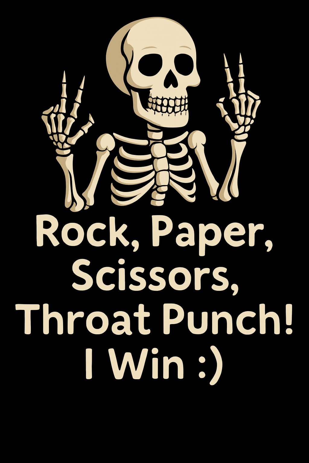 Skeleton Rock Paper Scissors T-shirt