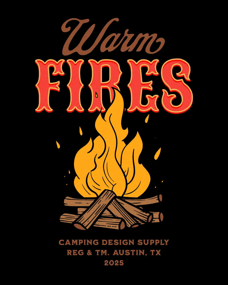 Warm Fires Camping T-shirt