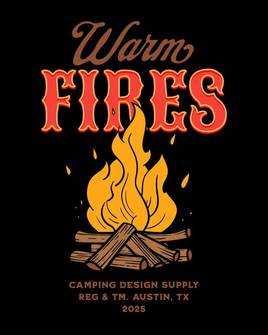 Warm Fires Camping T-shirt