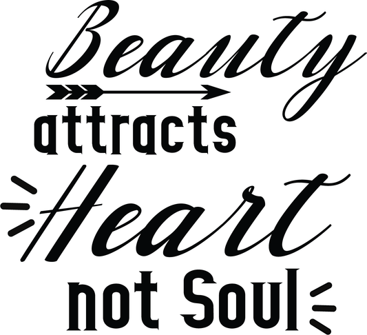 Beauty Attracts Heart T-shirt (White)