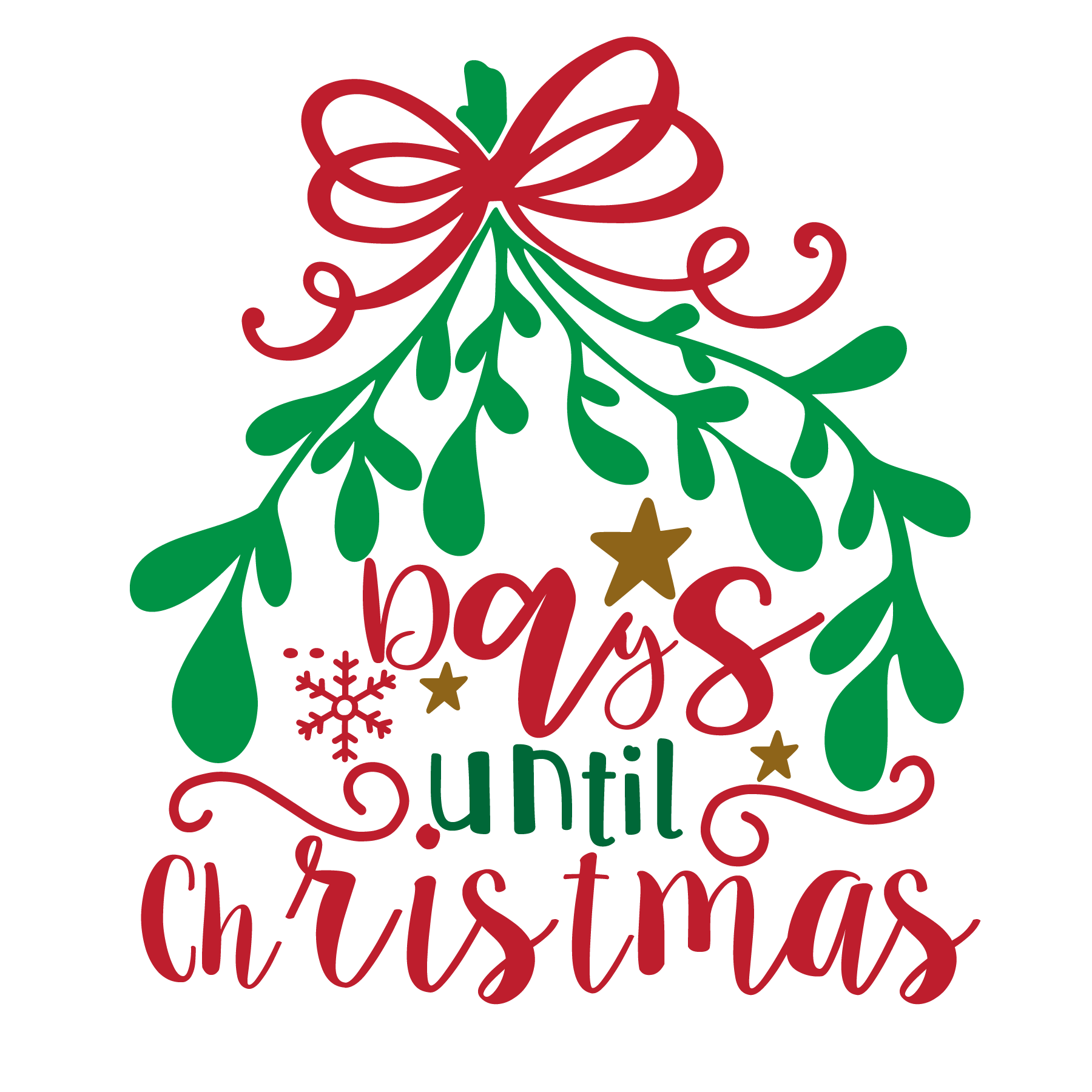 Countdown To Christmas T-shirt (White)