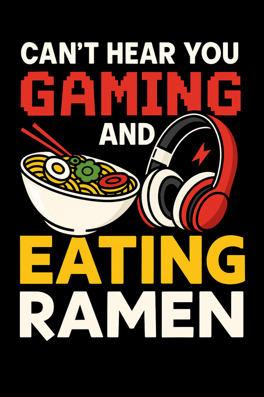 Gaming And Eating Ramen Tee (Black)