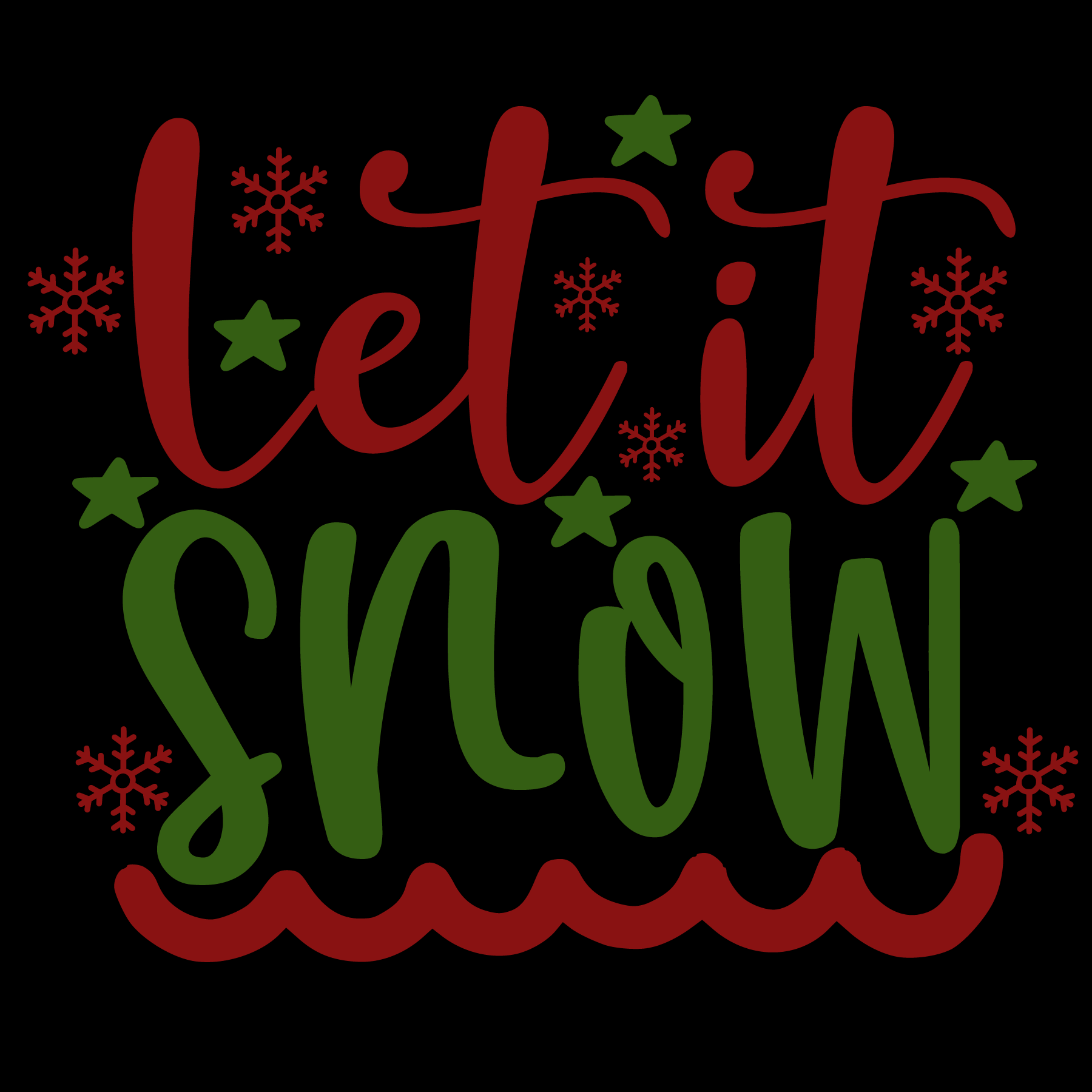 Let It Snow Holiday T-shirt (White)