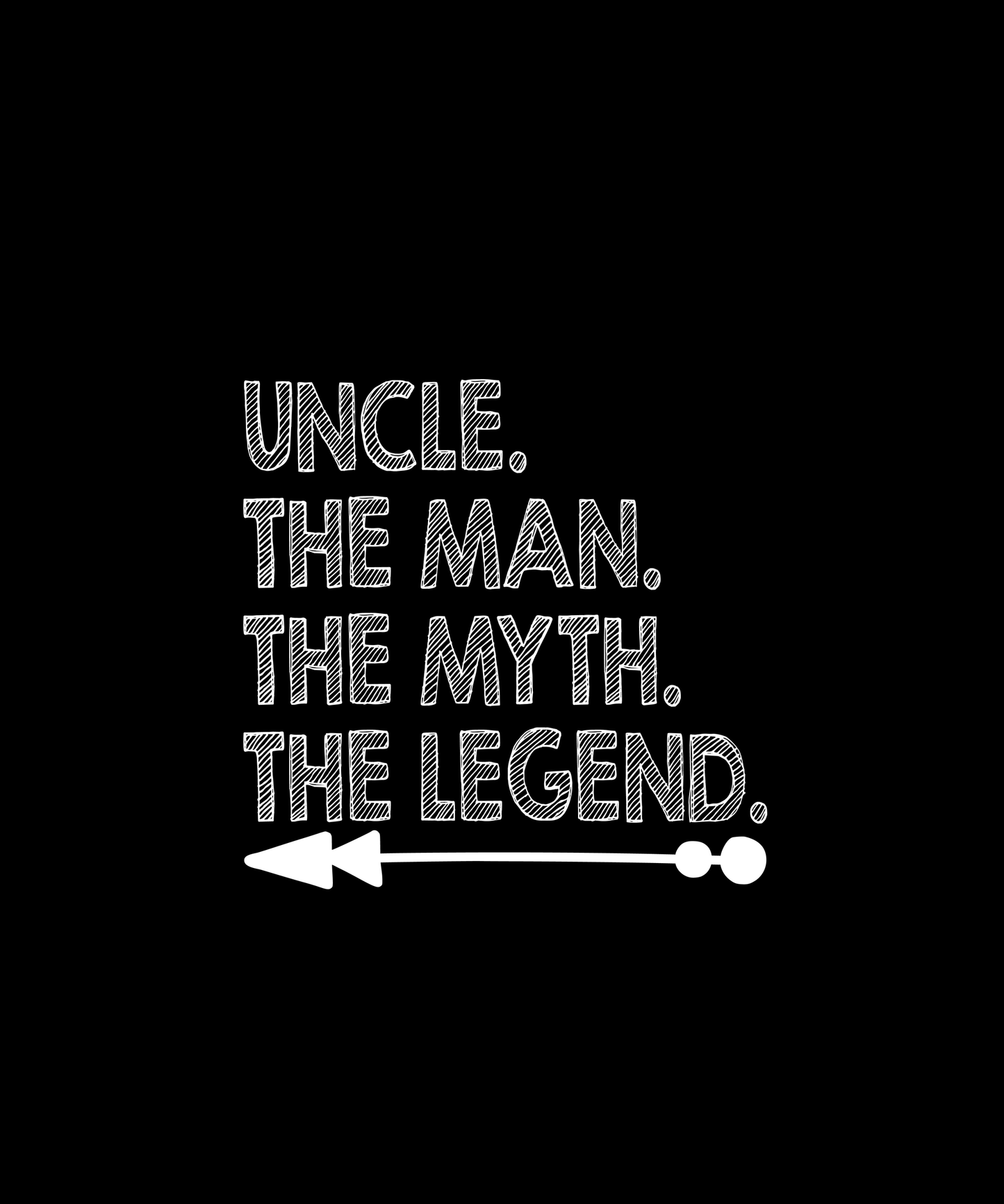 Uncle The Man Myth Legend T-shirt (Black)