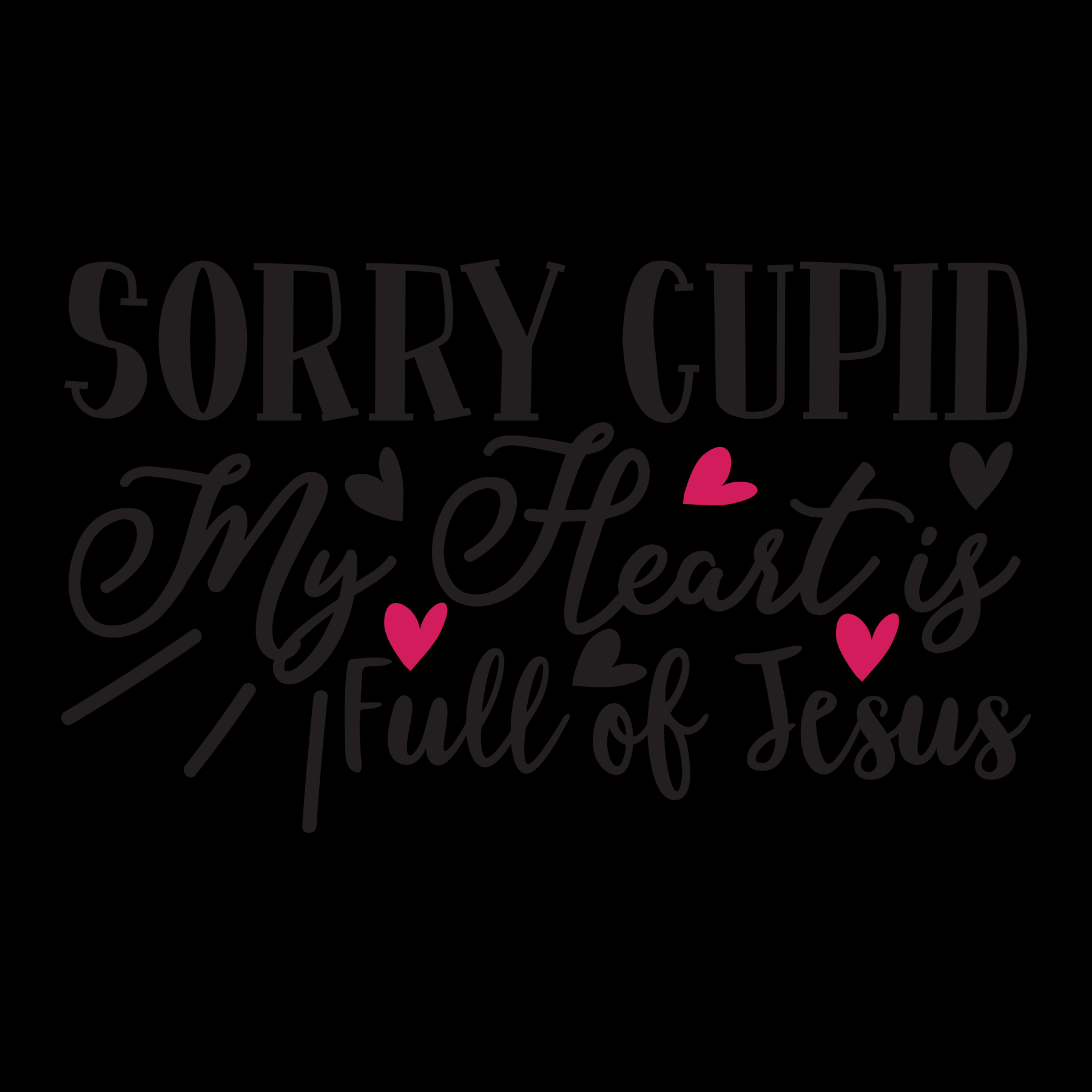 Heartfelt Message T-Shirt (Black version)