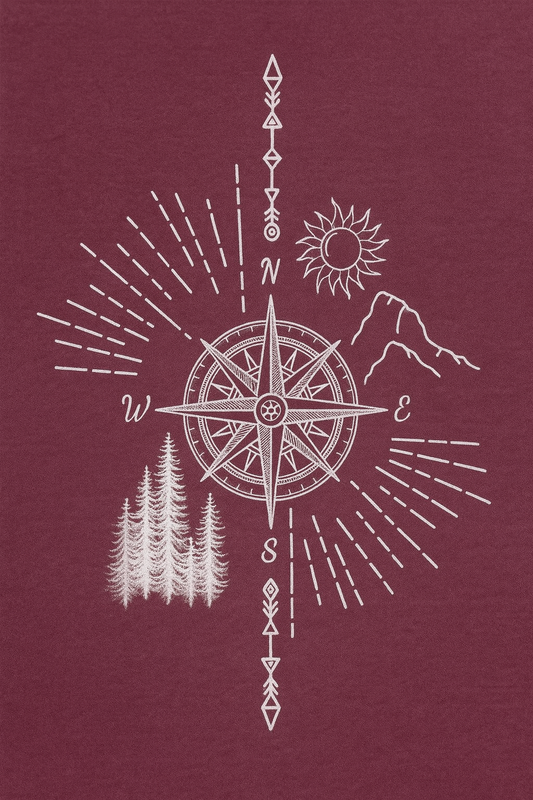 Adventure Compass Graphic T-shirt (Black)