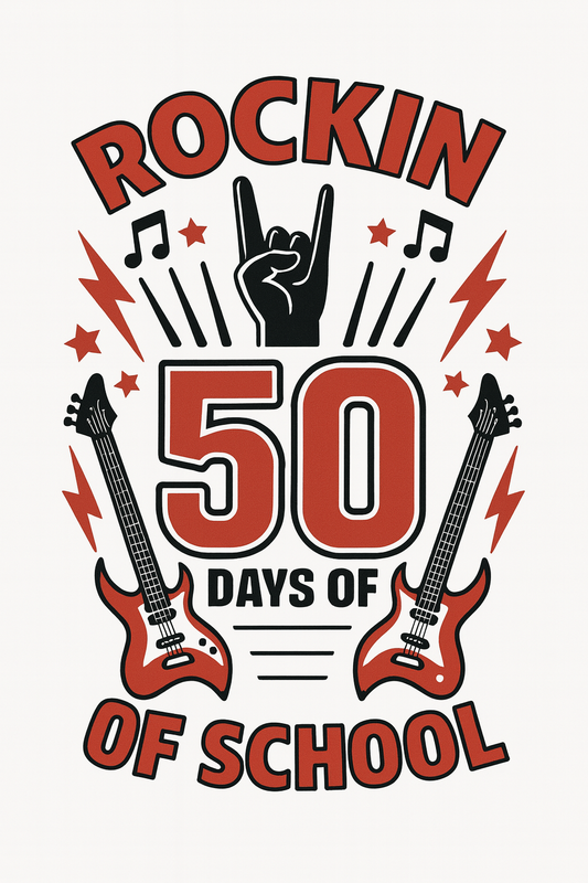 Rockin' 50 Days Of School Tee (White)