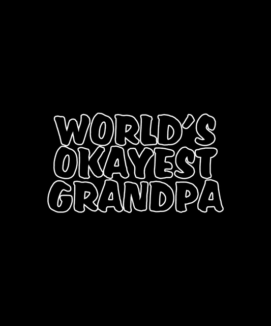 World's Okayest Grandpa T-shirt (Black)
