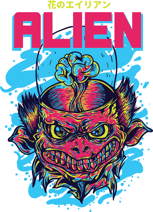 Alien Graphic Tee (White)