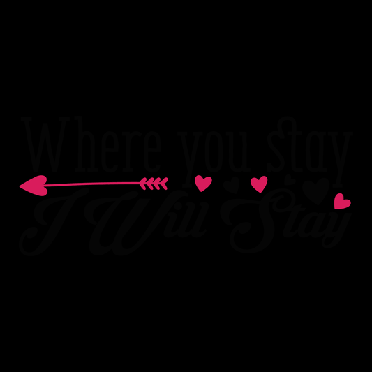 Romantic Stay Together T-Shirt (Black version)
