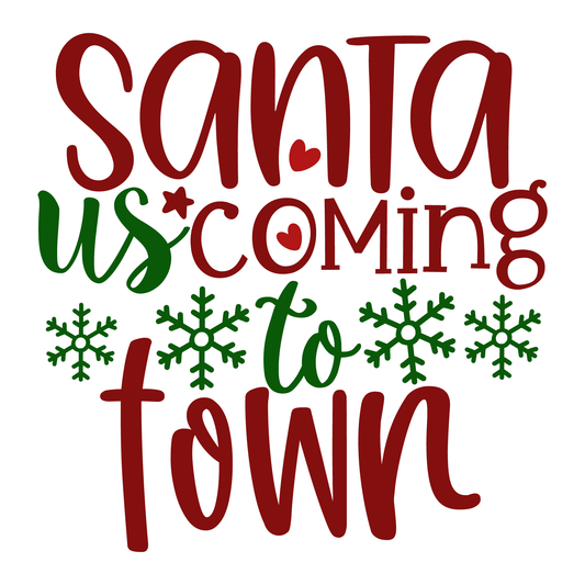 Santa Is Coming To Town T-shirt (White)