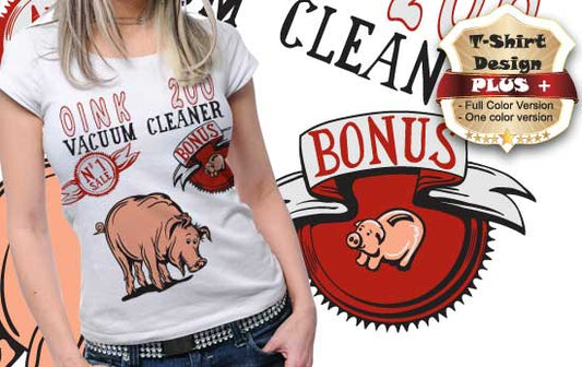 Oink Vacuum Cleaner T-shirt (Black)