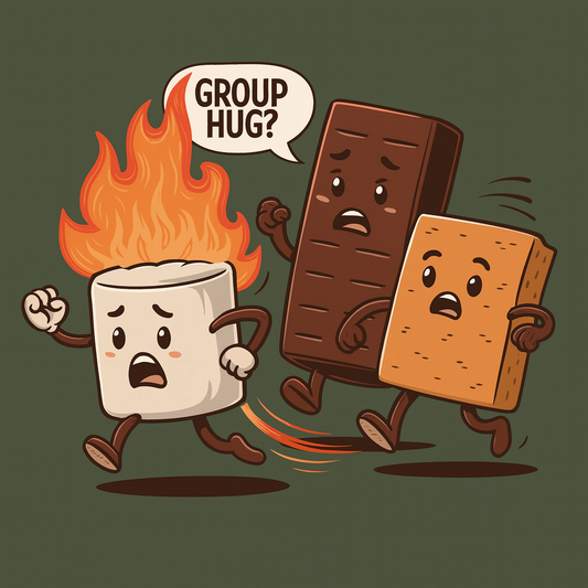 Funny Campfire Snack T-shirt (Black)