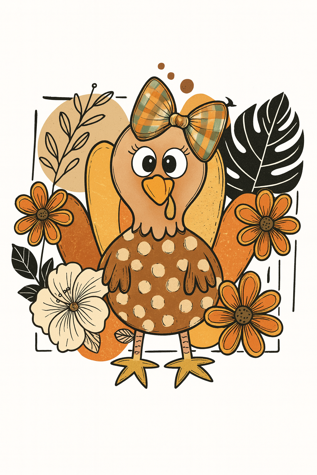 Cute Turkey Graphic T-shirt