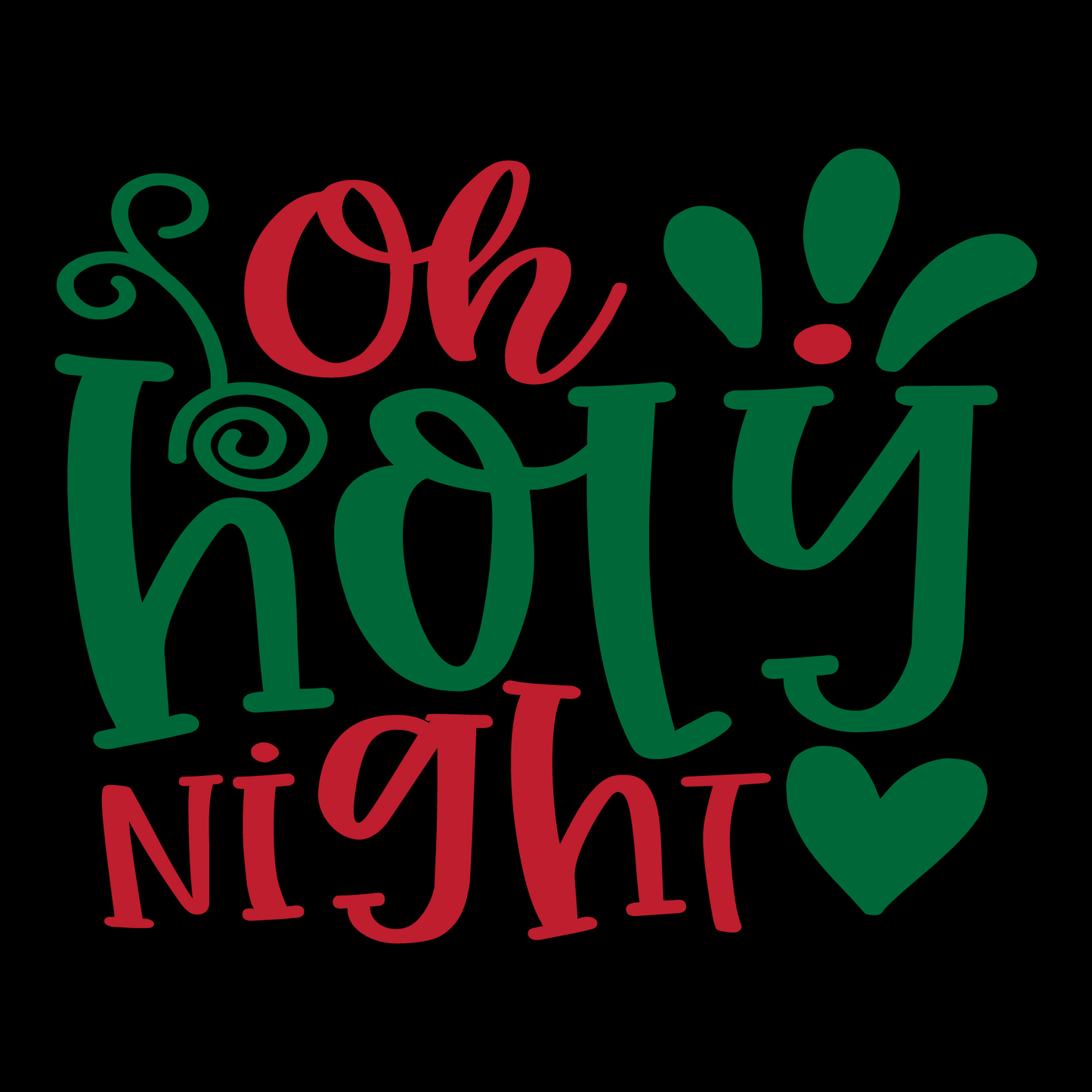 Oh Holy Night T-shirt Design (White)