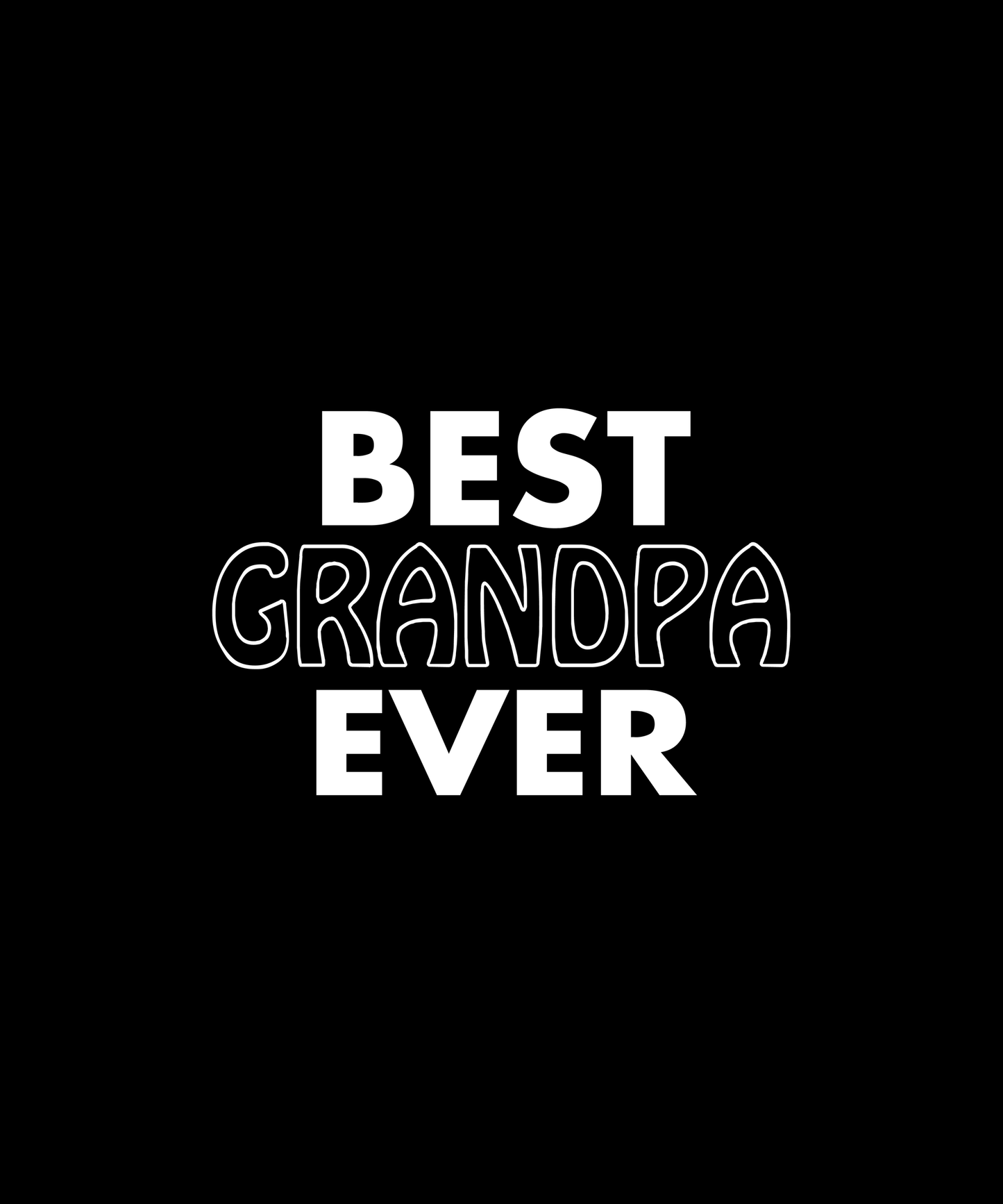 Best Grandpa Ever T-shirt (Black)