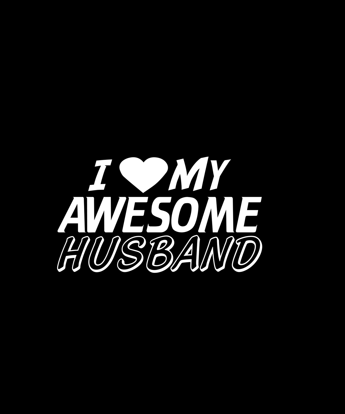 Awesome Husband Love T-shirt (Black)