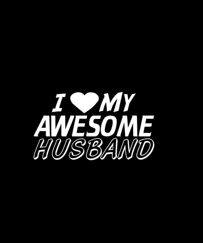 Awesome Husband Love T-shirt (Black)