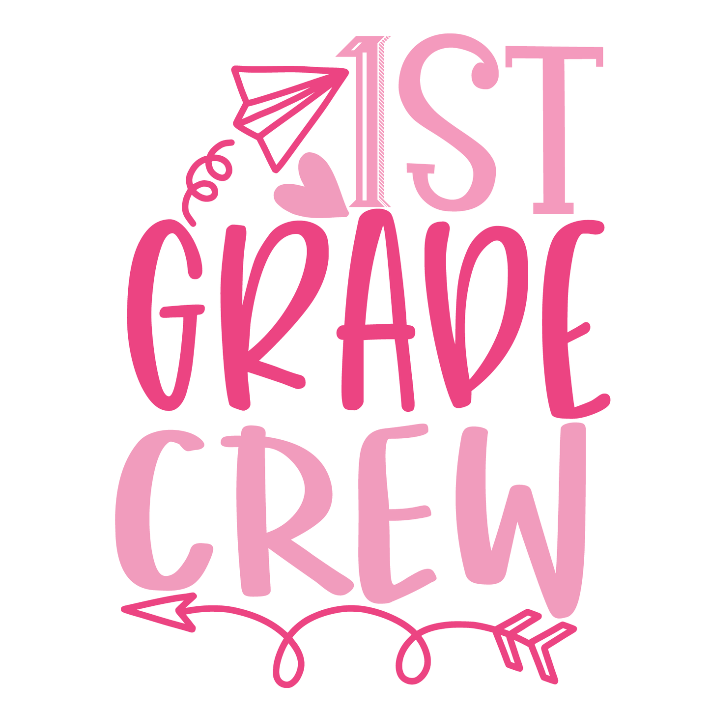 1st Grade Crew- Tee (White)