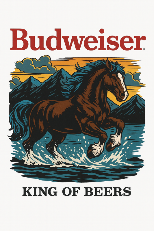 Budweiser Clydesdale River Run Tee (White)