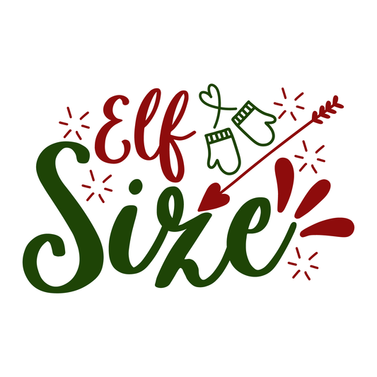 Elf Size Holiday T-shirt (White)