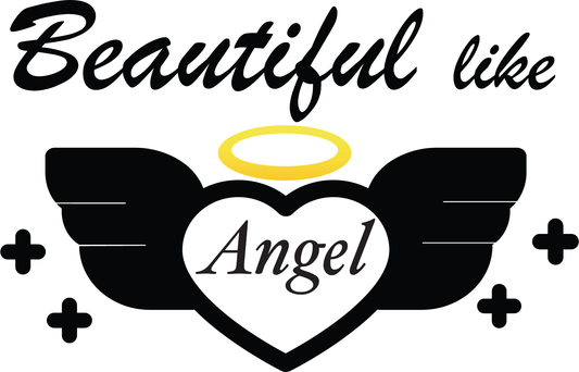 Beautiful Angel Graphic T-shirt (White)