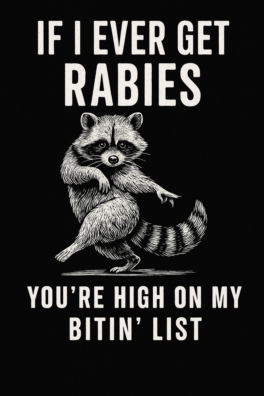 Humorous Raccoon Graphic Tee