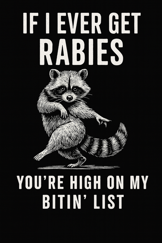 Humorous Raccoon Graphic Tee