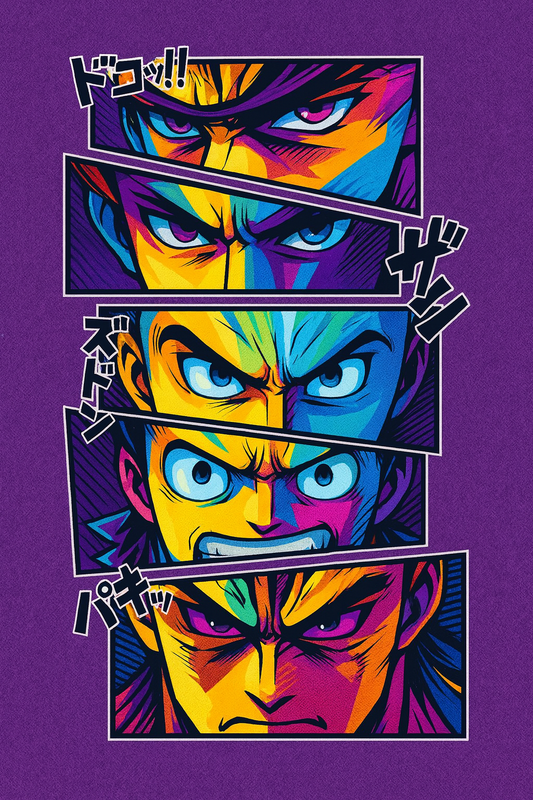 Anime Panels — Purple Tee (All Sizes)