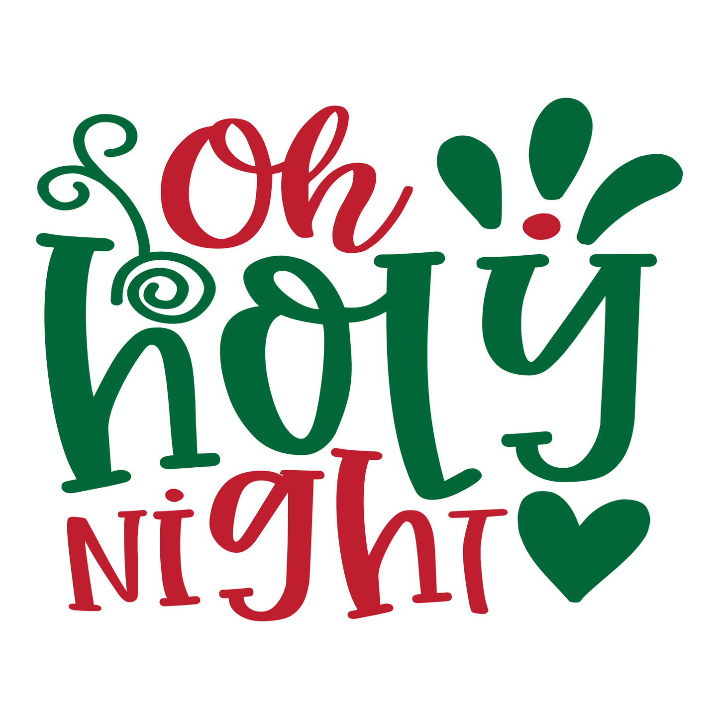 Oh Holy Night T-shirt Design (White)
