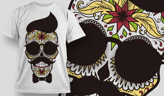 Stylish Skull Graphic T-shirt (White)