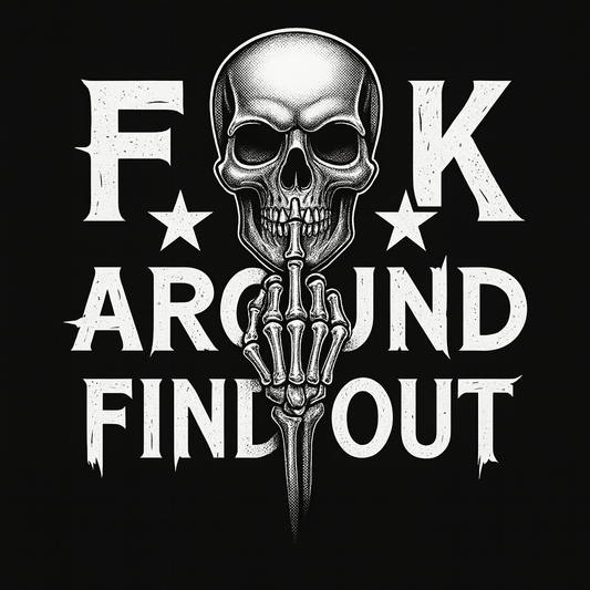 Fafo Skull Shush Gesture Tee (Black)