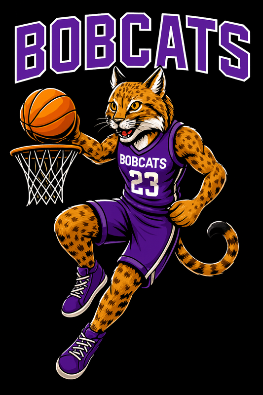 Bobcat Basketball Graphic Tee