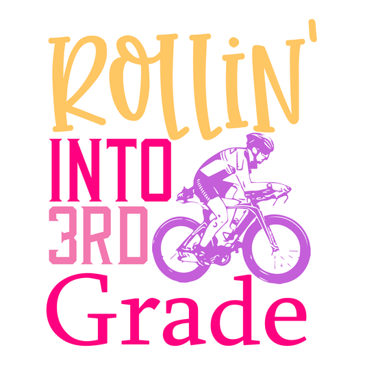 Rollin' Into 3rd Grade T-shirt (White)