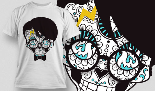 Stylish Skull Graphic T-shirt (Black)