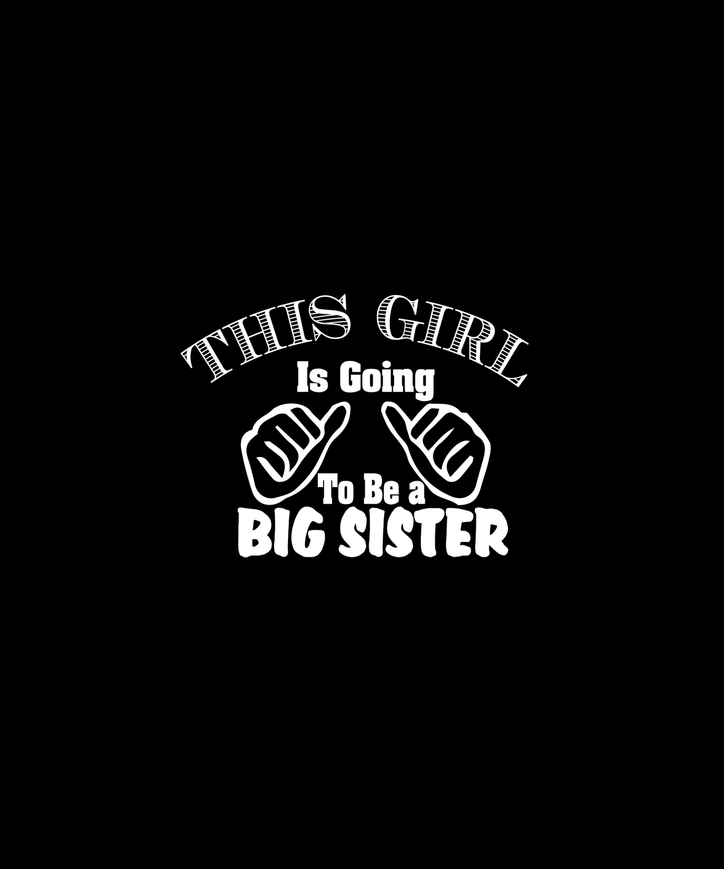 Big Sister Announcement T-shirt (Black)