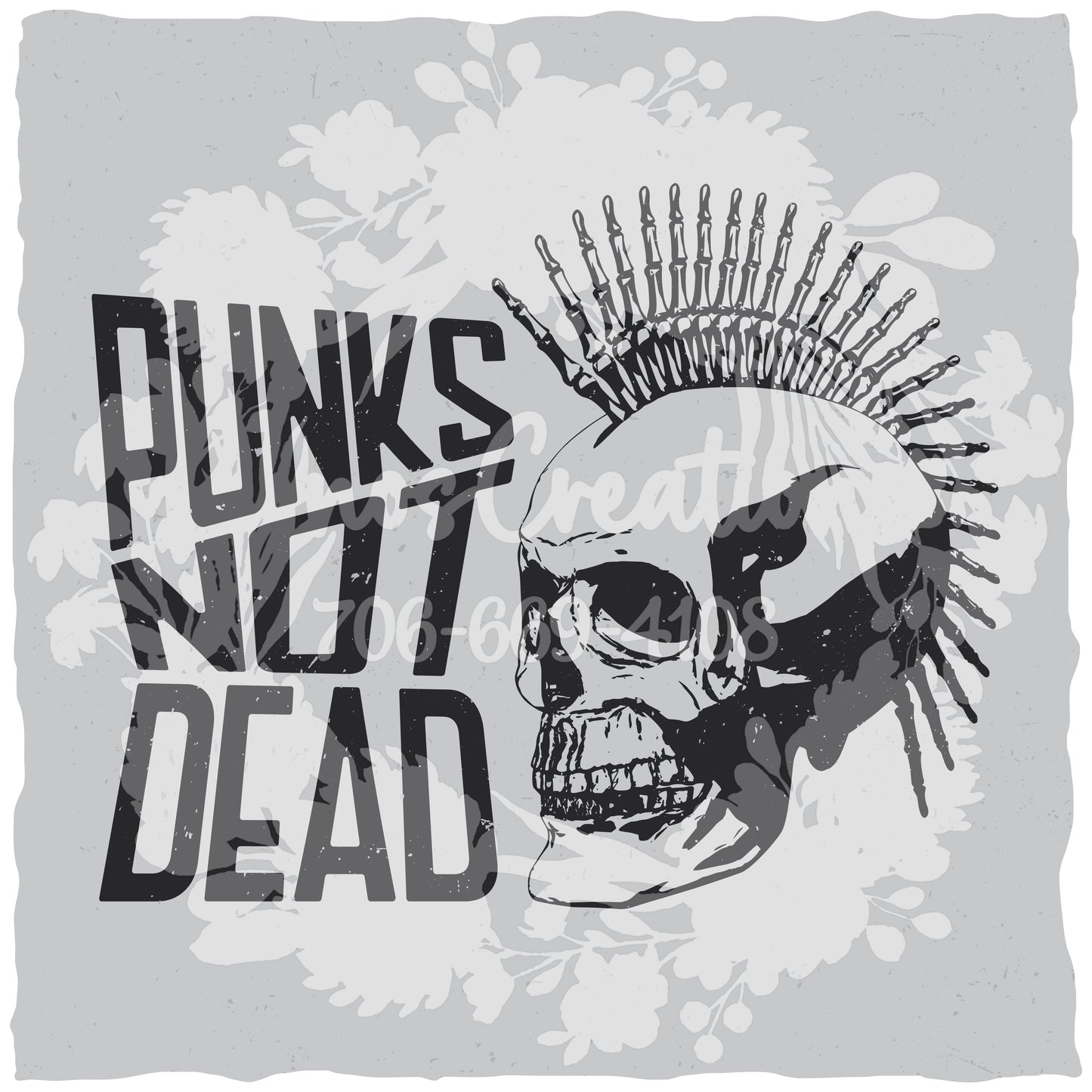 Punk Skull Graphic Tee (Black) [WM v1 f972bea4] [WM v1 2369c235]