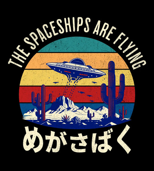 Flying Spaceships Graphic Tee