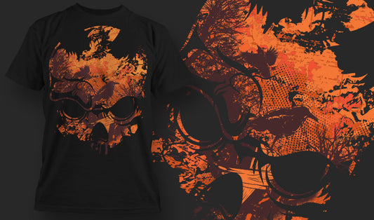 Skull Graphic T-shirt (Black)