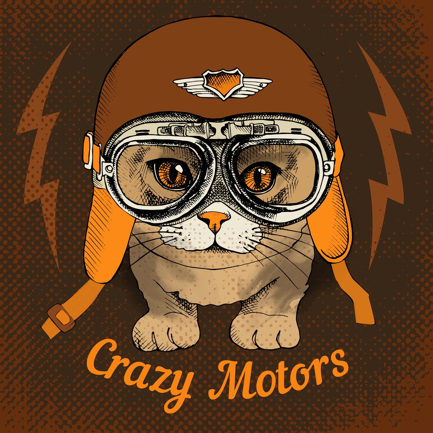 Adventurous Cat T-shirt (Black)