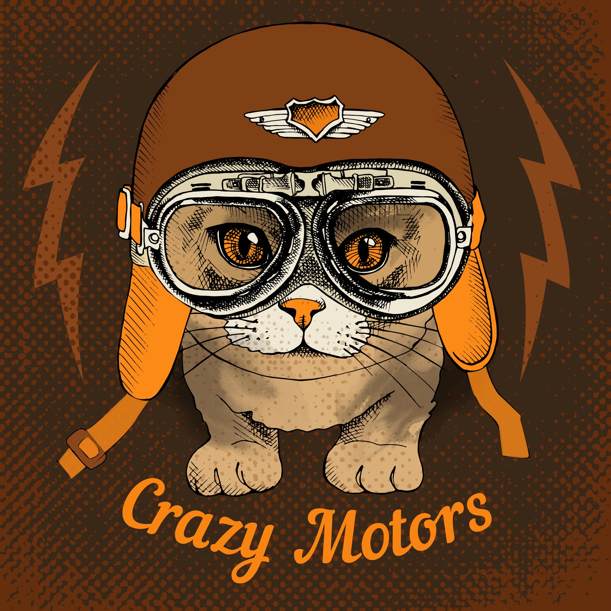 Adventurous Cat T-shirt (Black)