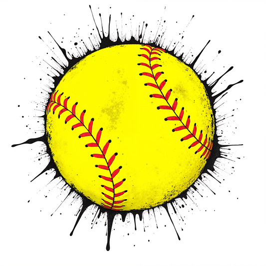 Vibrant Softball Graphic Tee