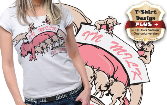 Playful Milk Themed T-shirt (White)