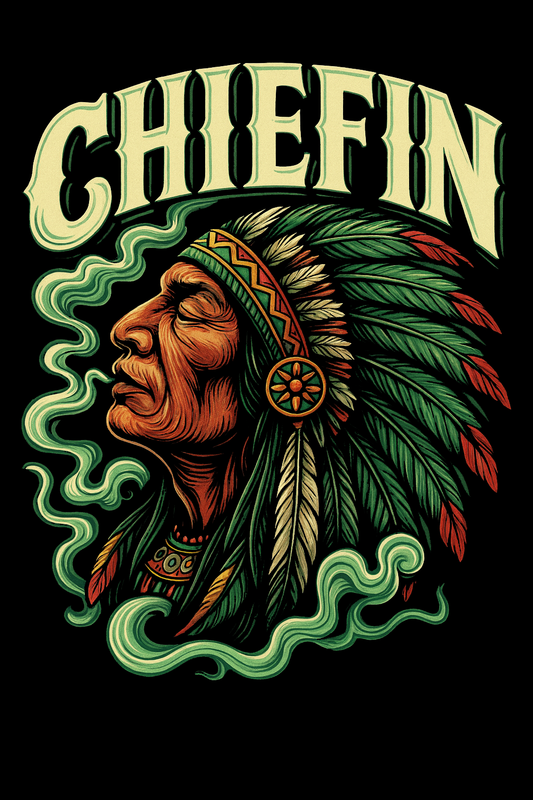 Chiefin Vintage Headdress Tee (Black)