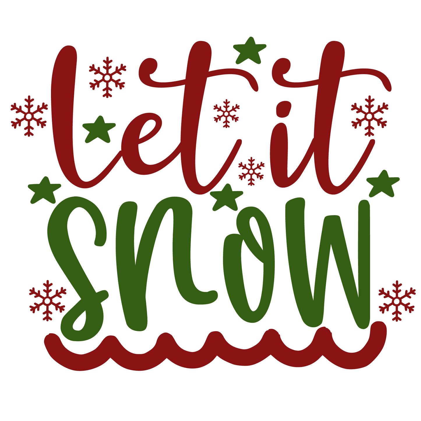 Let It Snow Holiday T-shirt (White)