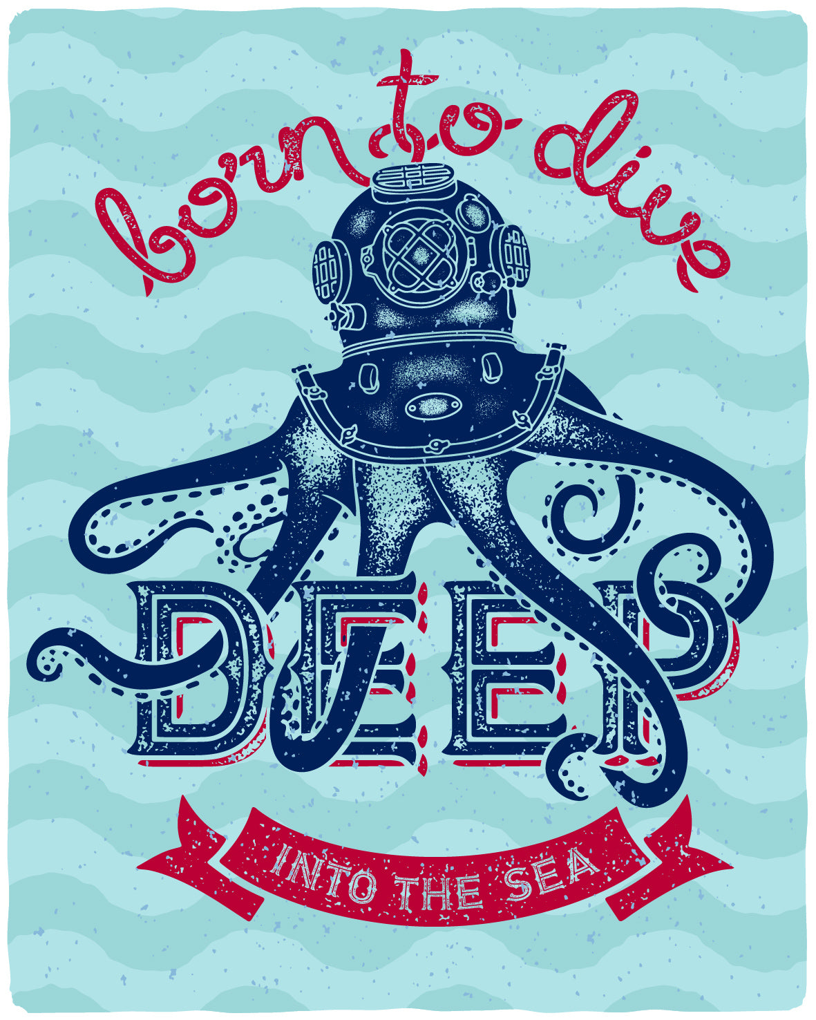 Dive Deep Octopus T-shirt (Black)