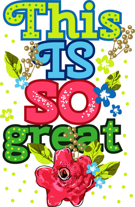 Vibrant Floral Graphic Tee (White)