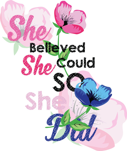 Empowering Floral Quote T-shirt (Black)