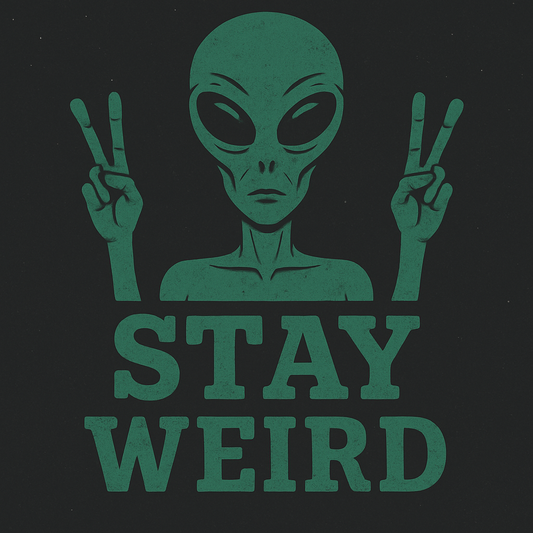 Stay Weird Alien Graphic Tee (White)